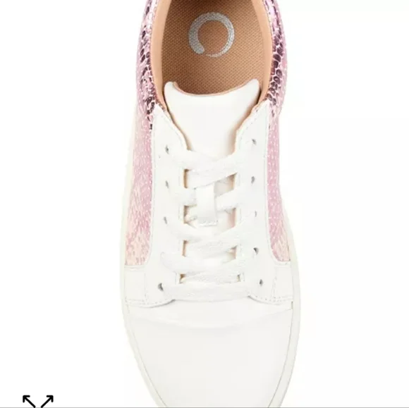 Journee Collection Lynz WIDE Sneakers Pink -9.5W - Picture 4 of 9